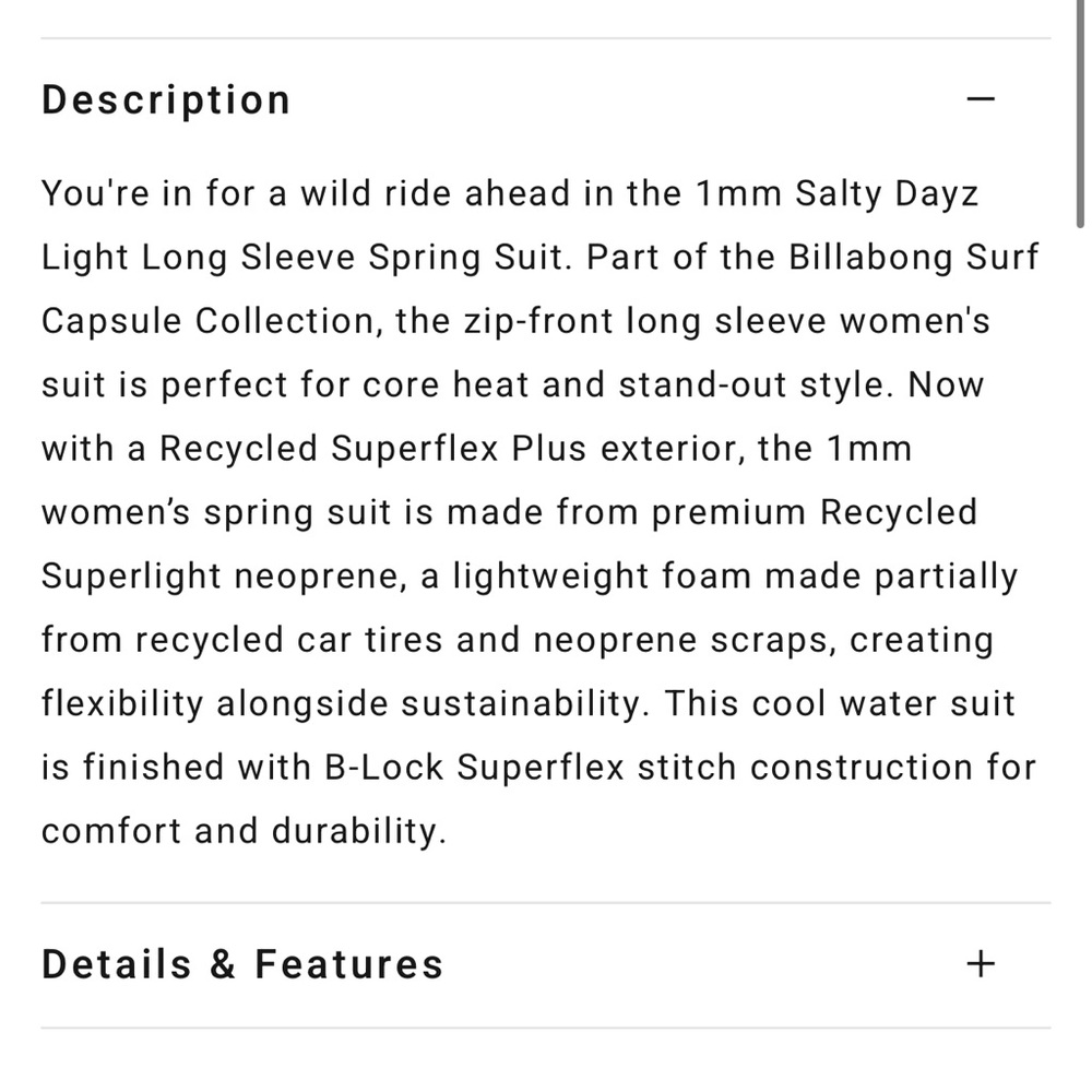 SOLD 🔥🔥 BILLABONG - 1/1 Salty Dayz Light Long Sleeve Spring Suit - Picture 15 of 16